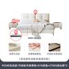 Cama de Cuero Jihe Lujo Ligero Simple Nórdico ins Estilo Crema Capa Superior Cuero Vacuno Cama de Boda Moderna Doble Dormitorio Principal Cama Grande