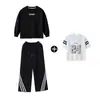 Ropa Infantil de Moda Urbana Primavera y Otoño Hip-Hop Niños y Niñas Marca de Moda Traje Sudadera Ropa Hiphop Holgada para Actuación Infantil