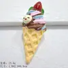 Novos Acessórios de Resina de Casquinha de Sorvete Pintada DIY Capa de Celular Chaveiro Grampo de Cabelo Ímã de Geladeira Material Decorativo