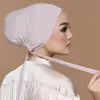 Bestseller transfronterizo: Pañuelo étnico con cordón elástico, gorro para quimioterapia, gorro de color liso ajustable con cordón de modal