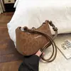 Bolsas de Mão de Nicho Estilo Coreano para Mulheres 2026 Primavera Nova Bolsa Quadrada Pequena Bolsa de Ombro Tendência Estilosa com Estampa de Leopardo para Mulheres