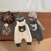 Macacão de Lã com Forro Fofo Estilo Coreano para Meninos e Meninas, Roupa de Inverno Grossa e Quente Super Fofa para Bebês para Uso Externo