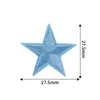 Patch de Bordado Computadorizado de Estrela de Cinco Pontas Multicor, 21 Cores, Patch Decorativo DIY para Roupas, Acessórios de Bordado para Emblemas