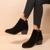 2026 Verano Nuevo Comercio Exterior Tallas Grandes para Mujer Casual Cómodos Tacón Grueso Modernos Prendas de Abrigo Cremallera Lateral Mocasines Talla Única para la Mayoría