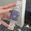 Adequado para Apple Watch 11, Apple Watch Transparente iWatch 678910 Geração Resina Pulseira Samsung Huawei Watch