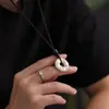 Colgante de Plata de Ley 999 Colgante para Hombres y Mujeres Nuevo Estilo Chino Estilo Nacional Colgante de Collar Baifu