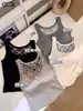 2026 Nuevo Estilo Puro Deseo Encaje Patchwork Espalda Hermosa Camiseta sin Mangas Mujer Tirantes Anchos Copas Fijas Ropa Exterior Camisola Ropa Interior