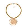 Collar Exagerado de Fiesta de Personalidad Europea y Americana Colgante de Vacaciones Playa Océano Sol Cadena de Clavícula de Moda Exagerada para Mujer