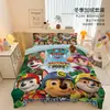Patrulla Canina Set de Cuatro Piezas de Terciopelo de Cristal Dibujos Animados Estudiante Niño Dormitorio Habitación Tres Piezas Funda de Edredón Gruesa de Invierno