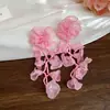 Pendientes de plata de ley S925 estilo coreano de lunares con lazo 2026 nuevos de moda populares versátiles de alta gama hermosos pendientes para mujer