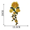 Acessórios de vestuário bordado colorido tecido de renda adesivos de tecido Roupas de cowboy nacionais remendo de tecido flor solúvel em água Nova Tendência