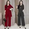 Em Estoque Moda Primavera/Outono 2026 Elegante Conjunto de Três Peças Plus Size para Mulheres