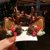 Pasador de Navidad diadema festiva pasador de asta de ciervo accesorios para el cabello de mujer para disfraz de Navidad