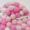 Poliéster Color Alta Elasticidad Pompon Bola de Felpa Pequeña Niños de Jardín de Infancia DIY Decoración Hecha a Mano Material Accesorios Pompon Pequeño