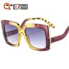 Nuevas Gafas de Sol Personalizadas de Marco Cuadrado Grande para Mujer M6162 Europeas y Americanas Coloridas Decorativas para Dar Forma al Rostro