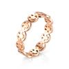 Anillo de Acero de Titanio 18K con Cara Sonriente para Mujer, Banda Lisa que No se Desvanece, Joyería de Anillo Cortado de Acero Inoxidable de Nicho, Adecuado para Viajes Diarios y Apilamiento