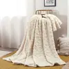 Cobertor de lã coral em relevo tridimensional de camada única de cor sólida, cobertor moderno e simples para primavera e verão, cobertor para dormir