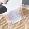 [Liquidación con Envío Gratis] Ropa Interior de Encaje para Mujer, Entrepierna de Algodón Puro, Cómoda, Transpirable, Sin Costuras, Ligera, de Cintura Media, Triángulo