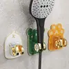 Soporte de cabezal de ducha de dibujos animados, fijador de cabezal de ducha sin taladro, estante de baño para cabezal de ducha ajustable, base universal, ajustable