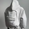 Essencial do Estilo de Rua Marca Americana Tendência Mochila 3D com Capuz para Homens e Mulheres, Jaqueta Personalizada Jovem e Estilosa com Capuz e Zíper