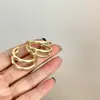 Brincos multicamadas em formato de garra banhados a ouro real, mesmo estilo da cunhada, brincos de agulha de prata de alta qualidade, moda, luxo leve, atacado de fábrica