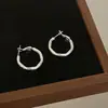 Plata Exagerado Círculo Grande Plata Rota Hebilla de Oreja Aro de Oreja Nuevo Famoso de Internet Explosiones Único Gama Alta Nicho Pendientes Elegantes