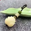 Raíz de Bodhi Tallado Flor de Loto Raíz de Loto Hoja de Loto Bolsa de la Suerte Colgante Pequeño Creativo Llavero Cadena de Teléfono Móvil Colgante