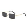 Gafas de Sol Cuadradas de Metal con Montura Pequeña para Mujer Moda Europea y Americana Gafas de Sol Retro de Alta Gama para Hombre Ins Hip-Hop Elegante Protección Solar