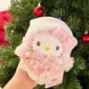 Nuevo Llavero de Peluche Original Hello Kitty Invierno Nuevo Conjunto Cálido Colgante de Bolsa de Regalo Gato Kt