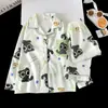 Conjunto de Pijama Masculino Primavera e Outono 2026 Novo Seda de Gelo Manga Longa Roupa de Casa para Meninos Médios e Grandes Fino Conjunto de Ar Condicionado