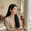 Diadema de Nuevo Estilo 2026 para Mujer Envuelto en Pedrería Color Café, Diseño Primavera y Verano, Accesorio para el Cabello Estilo Coreano Dongdaemun, Versión Coreana Diadema