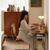 Escritorio de Madera Maciza para Apartamentos Pequeños, Escritorio de Estudio para Dormitorio, Mesa Estrecha Montada en la Pared, Escritorio de Escritura, Escritorio de Computadora Vintage Bauhaus para Uso Doméstico