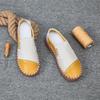 Zapatos de Mujer Hechos de Cuero Vacuno de Primera Capa, Mocasines Suaves, Zapatos Planos de Cuero Genuino, Zapatos Planos para Mujer, Zapatos Casuales de Suela Blanda de Tacón Bajo
