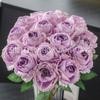 Flor Artificial Hortensia Morada Rosa Flor Artificial Decoración Arreglo Floral Sala de Estar Decoración Boda Diseño Auditorio Flor Falsa Fábrica Venta al Por Mayor