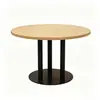 Juego de mesa y sillas de comedor de café moderno minimalista, mesa de comedor de madera maciza a prueba de humedad, mesa de comedor de losa de roca para tienda de hot pot, té de leche y postres