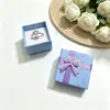 Caja de Anillo Cuadrada Perlescente Reforzada Estilo Nuevo 4*4 Caja de Joyería Caja de Regalo para Joyería Caja para Collares Joyería Venta al por Mayor
