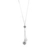 [2 Colores Disponibles] Colgante de Perla de Concha de Trébol de Cuatro Hojas de Circonita en Forma de Y con Borla Elegante para Mujer Especial de Comercio Electrónico de Exportación