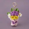 Día de Año Nuevo 2026 Flor de Hilo Nueva Hecha a Mano Linda Crochet de Cuatro Hilos Flor de Springfield Llavero Regalo para Personas Mayores