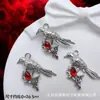 Estilo Oscuro Cuervo y Jaula Pájaro Rosa Europeo y Americano Colgante Colgante DIY Pulsera de Cuentas Collar Broche Accesorios