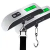 Báscula electrónica de mano transfronteriza con gancho, 50 kg, portátil, para equipaje, para uso doméstico, con mango rugoso