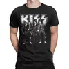 Talla europea transfronterizaCamiseta gráfica de banda clásica top KISS camiseta de hombre negro azul gris