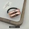Viento frío doble tubo semicircular hebilla para coleta anillo para el pelo moda red social cuerda para el pelo aleación sin costuras banda de goma nuevo