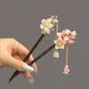 Nuevo Pasador de Madera Estilo Chino Accesorios Hanfu Pasador para Recogido Peinado de Disfraz Antiguo para Mujeres 2026 Nuevo Accesorio para el Cabello Flor de Magnolia