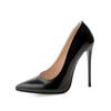 M-437 Primavera, Verano y Otoño Punta Fina Tacón de Aguja Tacones Ultra Altos Zapatos Planos de Charol Exportación Tallas Grandes para Mujer 32-52 Tallas Grandes y Pequeñas