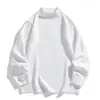 Camiseta Básica de Cuello Medio Alto para Hombre de Otoño e Invierno, Suéter Casual de Manga Larga Cálido para Hombre