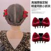 Tiktok Red网红 tela doble cara clip de lazo para niños Pinza para el pelo de niña Pinza para el pelo de niña pequeña Accesorios para el pelo de princesa de escape