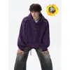 Sudadera con capucha de bloque de color para hombre, peso pesado, lavado a la arena, bordado vintage, nueva colección Otoño/Invierno 2026, chaqueta de tacto de alta gama, moderna