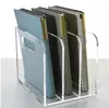 Estante de acrílico para revistas y documentos más vendido transfronterizo, estante para libros de 3, 4 y 5 compartimentos para almacenamiento de documentos en escritorio de oficina