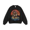 2025 Novo desenho animado japonês antigo suéter com capuz para homens e mulheres Retro Wash oversize moda marca manga comprida moletom com capuz