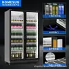 Vitrina Comercial de Cerveza Dapan, Refrigerador de Barra de Cristal de Pantalla Completa Enfriado por Aire, Gabinete de Bebidas, Gabinete de Conservación Fresca para Supermercado